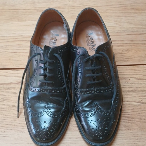 Loake men black leather - black,