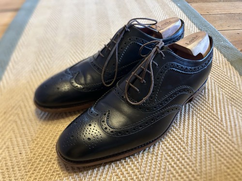 Loake fearnley black wingtip - loake,
