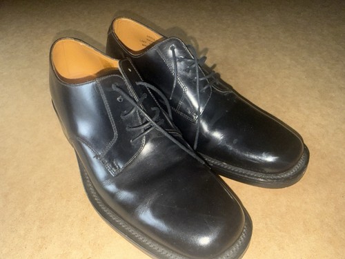Loake black leather derby - leather,